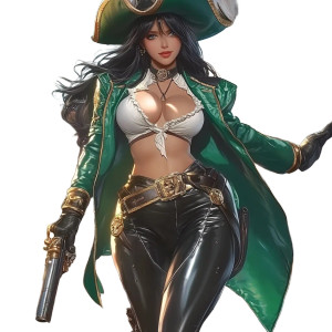 Esmeralda Pirate Captain Vinyl Car Decal Sticker – Waterproof & UV-Resistant 4.0" Esmeralda Pirate Captain Vinyl Car Decal Sticker – Waterproof & UV-Resistant 4.0"