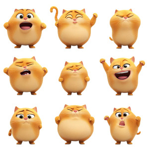 Fat Cute Cat Emoticons Vinyl Car Decal Sticker – Waterproof & UV-Resistant 4.0" Fat Cute Cat Emoticons Vinyl Car Decal Sticker – Waterproof & UV-Resistant 4.0"