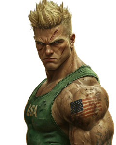 Guile Street Fighter Usa Background Vinyl Car Decal Sticker – Waterproof & UV-Resistant 4.0"