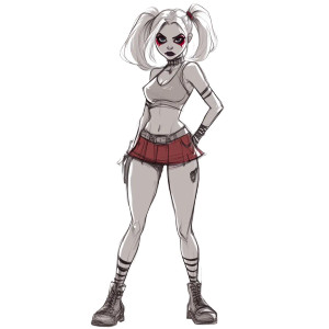 Harley Quinn Skirt Sketch Vinyl Car Decal Sticker – Waterproof & UV-Resistant 4.0" Harley Quinn Skirt Sketch Vinyl Car Decal Sticker – Waterproof & UV-Resistant 4.0"