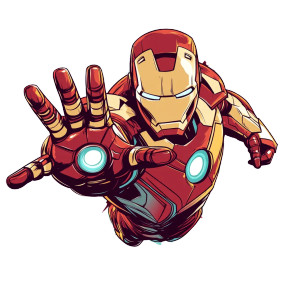 Ironman Flying Pose Tshirt Vinyl Car Decal Sticker – Waterproof & UV-Resistant 4.0"