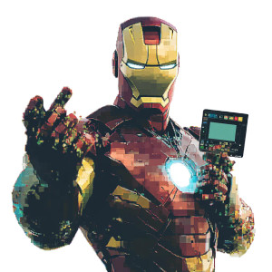 Iron Man Iptv Box Vinyl Car Decal Sticker – Waterproof & UV-Resistant 4.0"