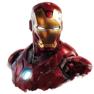Ironman Portrait White Realistic Vinyl Car Decal Sticker – Waterproof & UV-Resistant 4.0"