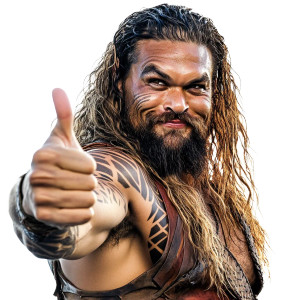 Jason Mamoa Thumb Up Vinyl Car Decal Sticker – Waterproof & UV-Resistant 4.0"