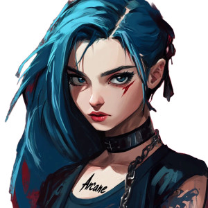 Jinx Arcane Anime Vinyl Car Decal Sticker – Waterproof & UV-Resistant 4.0" Jinx Arcane Anime Vinyl Car Decal Sticker – Waterproof & UV-Resistant 4.0"