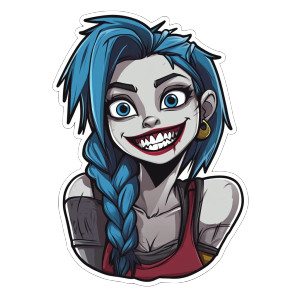 Jinx Mischievous Smile Sticker Vinyl Car Decal Sticker – Waterproof & UV-Resistant 4.0" Jinx Mischievous Smile Sticker Vinyl Car Decal Sticker – Waterproof & UV-Resistant 4.0"