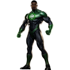John Stewart Green Lantern Vinyl Car Decal Sticker – Waterproof & UV-Resistant 4.0"