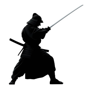 Kendo Armor Silhouette Battle Vinyl Car Decal Sticker – Waterproof & UV-Resistant 4.0"