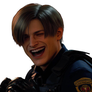 Leon Kennedy Laughing Vinyl Car Decal Sticker – Waterproof & UV-Resistant 4.0"