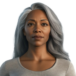 Middle Aged African American Woman Pixar Vinyl Car Decal Sticker – Waterproof & UV-Resistant 4.0"