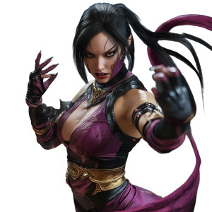 Mileena Dynamic Pose Vinyl Car Decal Sticker – Waterproof & UV-Resistant 4.0"