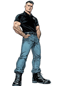 Muscular Gang Member Comic Vinyl Car Decal Sticker – Waterproof & UV-Resistant 4.0"