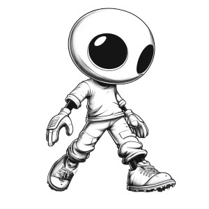 Retro Cartoon Football Vinyl Car Decal Sticker – Waterproof & UV-Resistant 4.0"