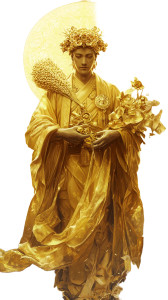 Shinto Deity Agriculture Gold Vinyl Car Decal Sticker – Waterproof & UV-Resistant 4.0" Shinto Deity Agriculture Gold Vinyl Car Decal Sticker – Waterproof & UV-Resistant 4.0"