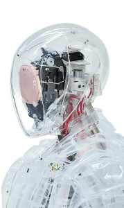 Sleek Biomechanical Humanoid Vinyl Car Decal Sticker – Waterproof & UV-Resistant 4.0"