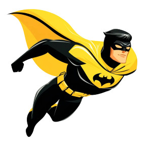 Superhero Yellow Black Flying Vinyl Car Decal Sticker – Waterproof & UV-Resistant 4.0" Superhero Yellow Black Flying Vinyl Car Decal Sticker – Waterproof & UV-Resistant 4.0"