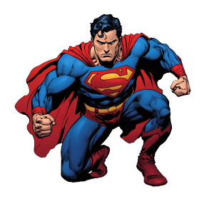 Superman Kneeling Pop Art Vinyl Car Decal Sticker – Waterproof & UV-Resistant 4.0"