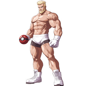 Tall Muscular Wrestler Pokeball Vinyl Car Decal Sticker – Waterproof & UV-Resistant 4.0"