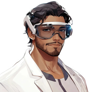 Tanned Man Vr Labcoat Vinyl Car Decal Sticker – Waterproof & UV-Resistant 4.0"