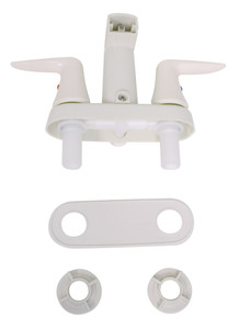 Phoenix Catalina Faucet | For Bathtubs | 4" Wall Mount, 2-Lever Handles, White - Easy Install, Lifetime Warranty