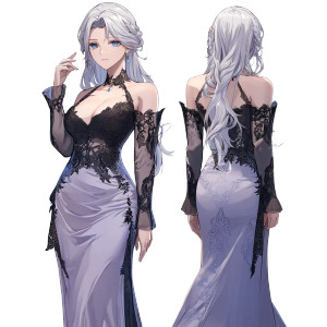White Hair Blue Eyes Suit Gown Vinyl Car Decal Sticker – Waterproof & UV-Resistant 4.0" White Hair Blue Eyes Suit Gown Vinyl Car Decal Sticker – Waterproof & UV-Resistant 4.0"