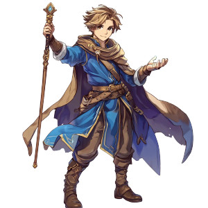 Young Mage Traveler Vinyl Car Decal Sticker – Waterproof & UV-Resistant 4.0"