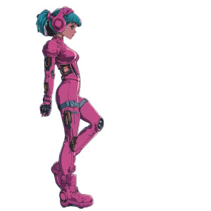 Anime Cyborg Night City Vinyl Car Decal Sticker – Waterproof & UV-Resistant 4.0"