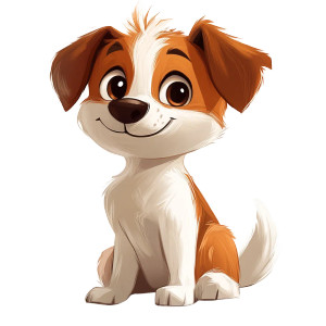 Cartoon Small Dog Vinyl Car Decal Sticker – Waterproof & UV-Resistant 4.0"