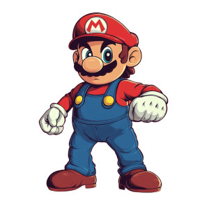 Cartoon Super Mario Full Vinyl Car Decal Sticker – Waterproof & UV-Resistant 4.0"