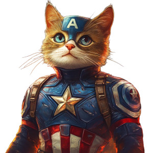 Cat Captain America Vinyl Car Decal Sticker – Waterproof & UV-Resistant 4.0" Cat Captain America Vinyl Car Decal Sticker – Waterproof & UV-Resistant 4.0"