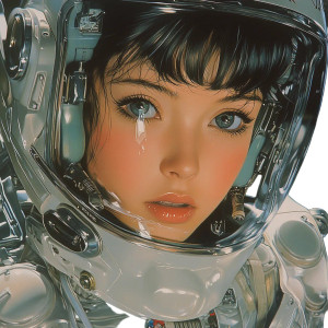 Cyberpunk Woman Futuristic Suit Vinyl Car Decal Sticker – Waterproof & UV-Resistant 4.0"