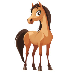 Disney Style Horse Vinyl Car Decal Sticker – Waterproof & UV-Resistant 4.0"