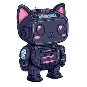 Kawaii Cat Robot Vinyl Car Decal Sticker – Waterproof & UV-Resistant 4.0" Kawaii Cat Robot Vinyl Car Decal Sticker – Waterproof & UV-Resistant 4.0"