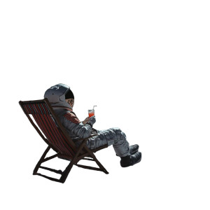 Lunar Beach Astronaut Vinyl Car Decal Sticker – Waterproof & UV-Resistant 4.0" Lunar Beach Astronaut Vinyl Car Decal Sticker – Waterproof & UV-Resistant 4.0"