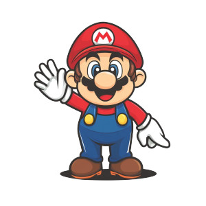 Mario Vector Logo Vinyl Car Decal Sticker – Waterproof & UV-Resistant 4.0"