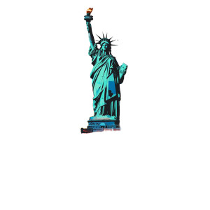 Modern American Flag Statue Vinyl Car Decal Sticker – Waterproof & UV-Resistant 4.0" Modern American Flag Statue Vinyl Car Decal Sticker – Waterproof & UV-Resistant 4.0"