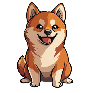 Shiba Dog Logo Hd Vinyl Car Decal Sticker – Waterproof & UV-Resistant 4.0"