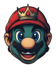 Smile Super Mario Crown Vector Vinyl Car Decal Sticker – Waterproof & UV-Resistant 4.0"