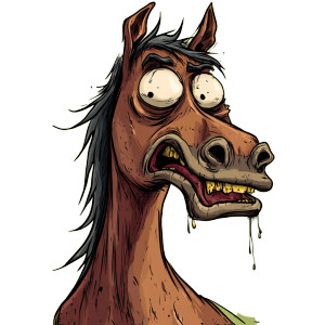 Stupid Drooling Horse Vinyl Car Decal Sticker – Waterproof & UV-Resistant 4.0" Stupid Drooling Horse Vinyl Car Decal Sticker – Waterproof & UV-Resistant 4.0"