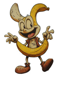 Vintage Banana Cuphead 8K Vinyl Car Decal Sticker – Waterproof & UV-Resistant 4.0"