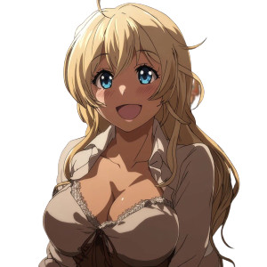 Blonde Bartender Smiling Crowd Vinyl Car Decal Sticker – Waterproof & UV-Resistant 4.0"