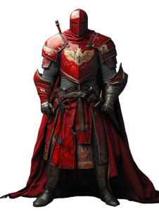 Knight Red Tonic Heraldry Vinyl Car Decal Sticker – Waterproof & UV-Resistant 4.11"