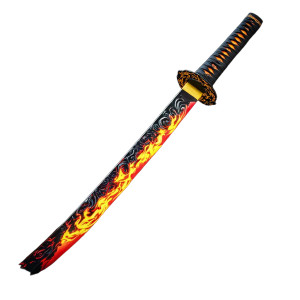 Rengoku Flame Katana Vinyl Car Decal Sticker – Waterproof & UV-Resistant 4.0"