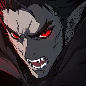 Anime Vampire Close Up Vinyl Car Decal Sticker – Waterproof & UV-Resistant 4.0"