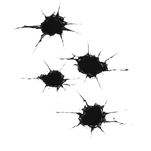Bullet Holes Wall Cracks Vinyl Car Decal Sticker – Waterproof & UV-Resistant 4.0"