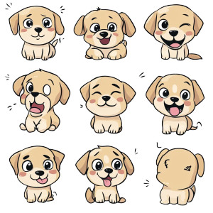 Cute Puppy Emoticon Pack Vinyl Car Decal Sticker – Waterproof & UV-Resistant 4.0" Cute Puppy Emoticon Pack Vinyl Car Decal Sticker – Waterproof & UV-Resistant 4.0"