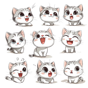 Cute Q Version Cat Vinyl Car Decal Sticker – Waterproof & UV-Resistant 4.0"