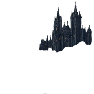 Dark Fantasy Footpath Gothic Cathedrals Vinyl Car Decal Sticker – Waterproof & UV-Resistant 4.0"