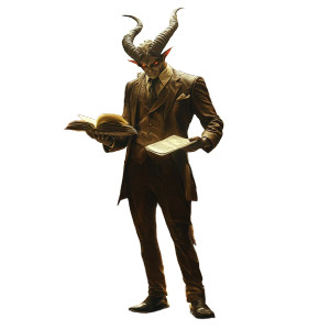 Devil Lawyer Magic Spell Vinyl Car Decal Sticker – Waterproof & UV-Resistant 4.0"