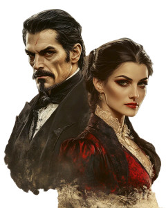 Dracula Wife Castle Portrait Vinyl Car Decal Sticker – Waterproof & UV-Resistant 4.0"